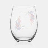 Verre À Vin Sans Pied Fleur mexicaine moderne Mariage (Verso)