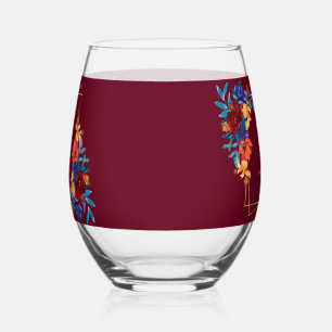 Verre À Vin Sans Pied Fleur mexicaine moderne Mariage Bourgogne