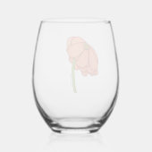 Verre À Vin Sans Pied Fleur Orange (Verso)