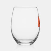 Verre À Vin Sans Pied Fleur Orange (Droite)