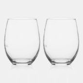 Verre À Vin Sans Pied Fleurs d'aquarelle vert pastel (Gauche)