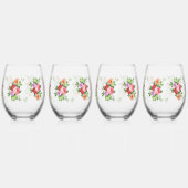 Verre À Vin Sans Pied Fleurs de styles classiques (Gauche)