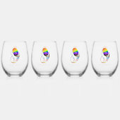 Verre À Vin Sans Pied Fleurs LGBTQplus Tulipes (Dos)