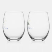 Verre À Vin Sans Pied Fleurs sauvages d'aquarelle M. et Mme. (Gauche)