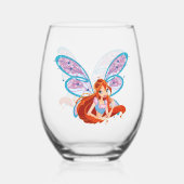 Verre À Vin Sans Pied Floraison (Recto)