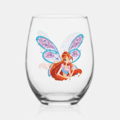 Verre À Vin Sans Pied Floraison (Verso)
