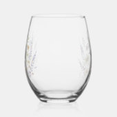 Verre À Vin Sans Pied Floral Bird Personalized Best Mom Ever Script Mono (Droite)