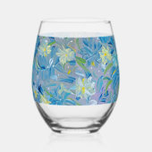 Verre À Vin Sans Pied Floral de prairie d'été (Gauche)