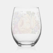 Verre À Vin Sans Pied Floral Fantasy   (Verso)