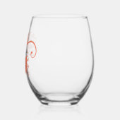 Verre À Vin Sans Pied Floral Monogramme Lettre B Ajouter Nom Changer de (Gauche)