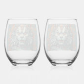 Verre À Vin Sans Pied Flu Lion of Wisdom    (Verso)