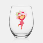 Verre À Vin Sans Pied Fraise (Recto)