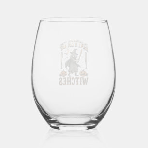Verre À Vin Sans Pied Frappez les sorcières Vintage Halloween Baseball D