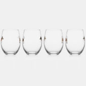 Verre À Vin Sans Pied Fun Dachshund Wiener Sausage Chien Nom Personnalis (Gauche)