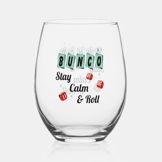Verre À Vin Sans Pied Funny Bunco Dice Friend Stemless Wine Glass (Recto)