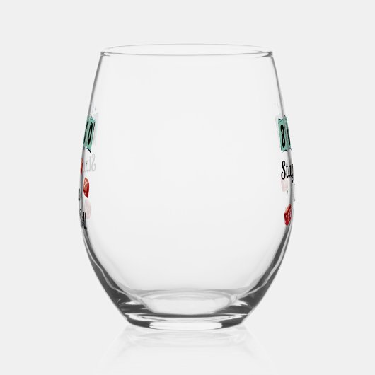 Verre À Vin Sans Pied Funny Bunco Dice Friend Stemless Wine Glass (Droite)