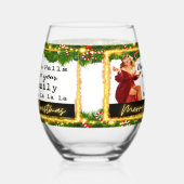 Verre À Vin Sans Pied Funny Christmas Wine Glass Retro Best Friend Deck (Gauche)