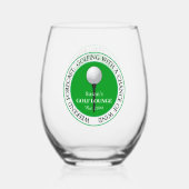 Verre À Vin Sans Pied Funny Golf Golfing Boule de golf Tee Cocktail Bois (Verso)