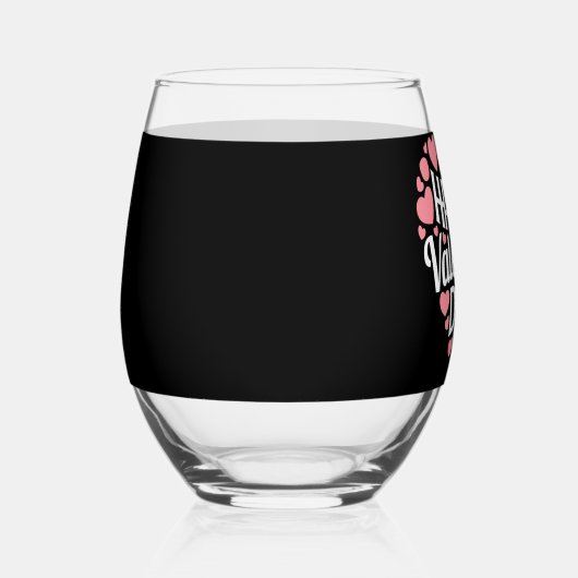 Verre À Vin Sans Pied Funny Happy Valentines Day Heart Love Valentine (Gauche)