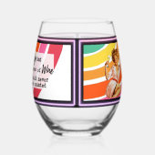 Verre À Vin Sans Pied Funny Wineglass Best Friend Gift "Age/Wine" (Gauche)