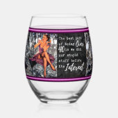 Verre À Vin Sans Pied Funny Wineglass Best Friend Gift "Over 40" (Verso)