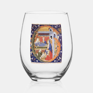 Verre À Vin Sans Pied G initial éclairé