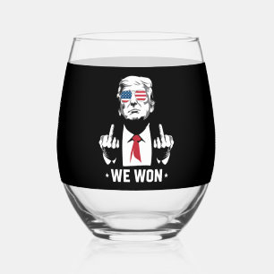 Verre À Vin Sans Pied Gagnant Trump Nous avons gagné Jour d'inauguration
