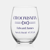 Verre À Vin Sans Pied Garçon d'honneur (Recto)