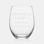 Verre À Vin Sans Pied Garçon d'honneur (Verso)