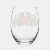 Verre À Vin Sans Pied Garland de Noël (Verso)