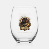 Verre À Vin Sans Pied German Wirehaired Pointer (Verso)