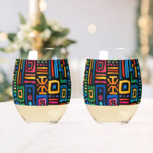 Verre À Vin Sans Pied Ghana Kente