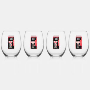 Verre À Vin Sans Pied Gin rose