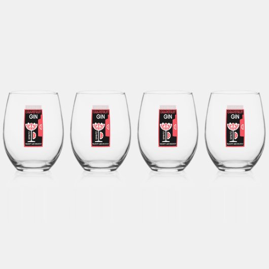 Verre À Vin Sans Pied Gin rose (Recto)