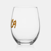 Verre À Vin Sans Pied Ginger 3D Funny Nom moderne (Gauche)