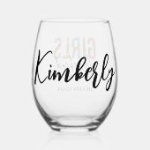 Verre À Vin Sans Pied Girls Weekend Cheetah Print Girls trip getaway (Verso)