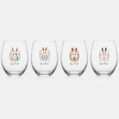 Verre À Vin Sans Pied Glad Påsk ! Lapins scandinaves (Recto)