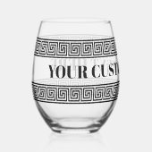 Verre à vin sans pied glamour avec impression à la (Recto)