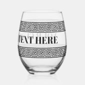 Verre à vin sans pied glamour avec impression à la (Verso)