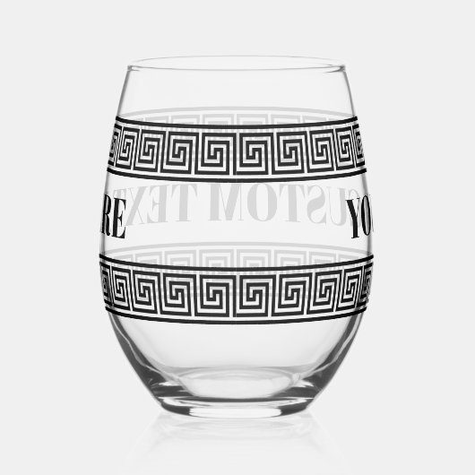 Verre à vin sans pied glamour avec impression à la (Droite)