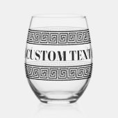 Verre à vin sans pied glamour avec impression à la (Gauche)