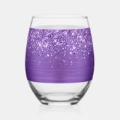 Verre À Vin Sans Pied Glittery Amethyst Glam Name (Droite)