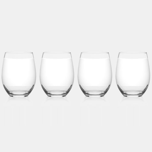 Verre À Vin Sans Pied Gold and White Christmas Balls Custom Text (Dos)