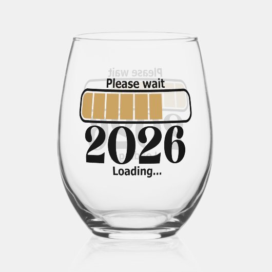 Verre À Vin Sans Pied Gold Black Fun 2026 Loading Please Wait (Recto)
