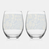 Verre À Vin Sans Pied Golden Blue Elegance    (Verso)