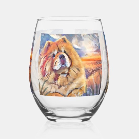 Verre À Vin Sans Pied GOLDEN GIRL (CLAIR) Chow Vin sans tige (Gauche)