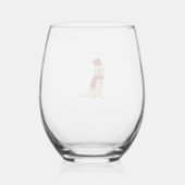 Verre À Vin Sans Pied Golden Retriever Buffalo Plaid Retriever Dog Lover (Verso)