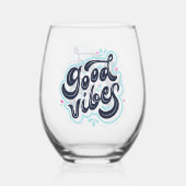 Verre à vin sans pied Good Vibes (Verso)