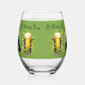 Verre À Vin Sans Pied Gossip St. Paddy's Day Bière irlandaise Shamrock c (Gauche)