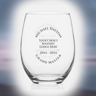Verre À Vin Sans Pied Grand Maître Maçonnique